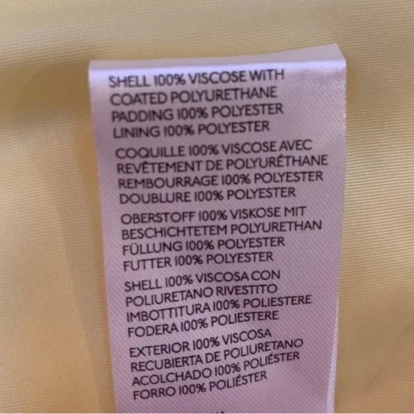 NWT Urban Outfitters, Annie Faux Leather Liner Vest Light Yellow - Picture 4 of 5